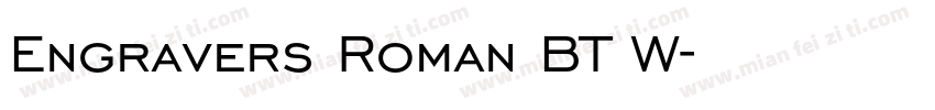Engravers Roman BT W字体转换